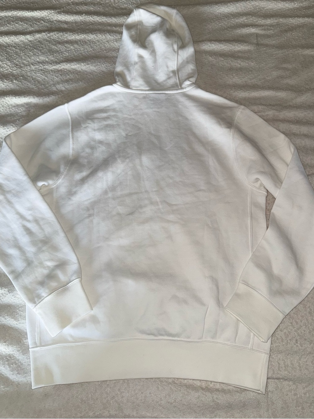 Nike Men's White Hooded Pullover Sweatshirt - Picture 5 of 8